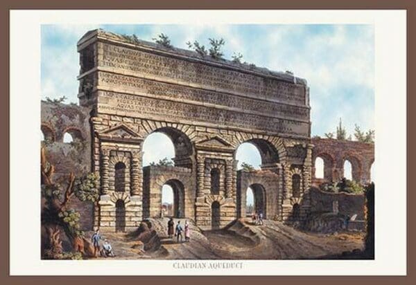 Claudian Aqueduct by M. DuBourg - Art Print