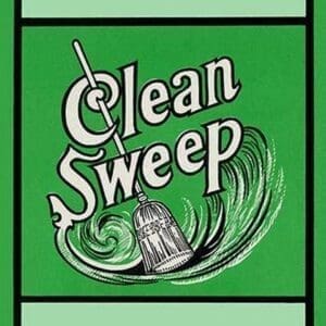 Clean Sweep Broom Label - Art Print