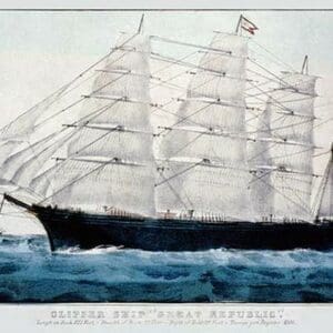 Clipper Ship 'Great Republic' by Nathaniel Currier - Art Print