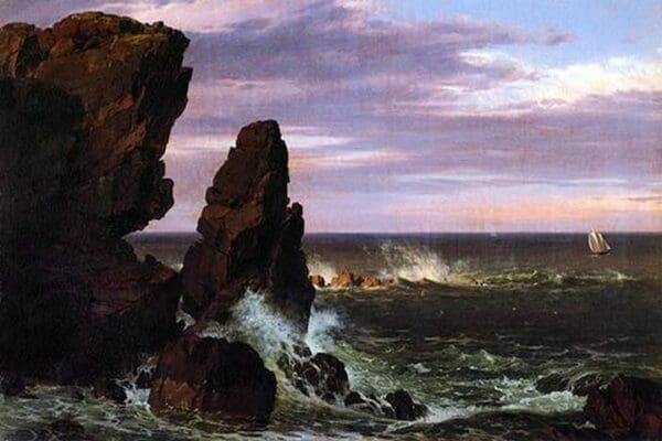 Coastal scene by Frederic Edwin Church - Art Print