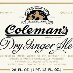 Coleman's Dry Ginger Ale - Art Print