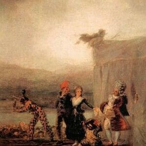 Comicos Ambulantes by Francisco de Goya - Art Print