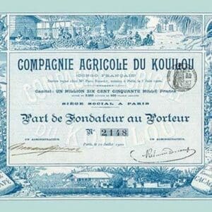 Compagnie Agricole du Kouilou - Art Print