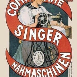 Compagnie Singer Nahmaschinen - Art Print