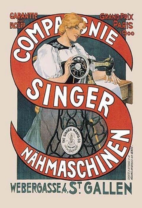 Compagnie Singer Nahmaschinen - Art Print