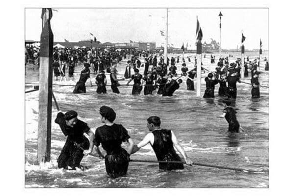 Coney Island Surf Crowd by William H. Rau - Art Print