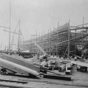 Construction of Wooden Ribbed Ship in Peninsula Yard