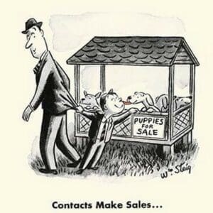 Contacts Make Sales by W. steig - Art Print