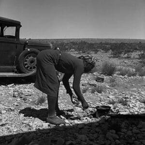 Cooking on the Ground in the Heat by Dorothea Lange - Art Print