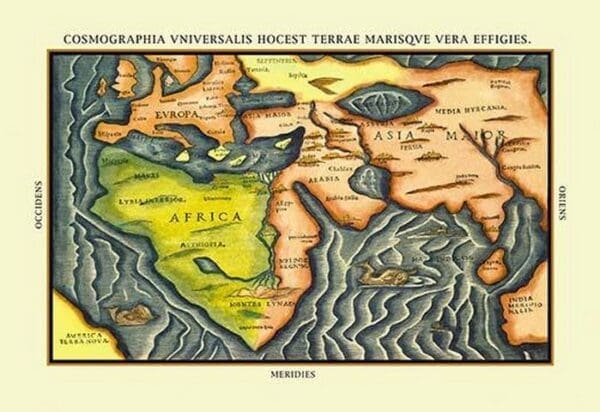 Cosmographia Universalis by Heinrich Bunting - Art Print