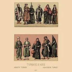 Costumes of Asiatic Turkey by Auguste Racinet - Art Print