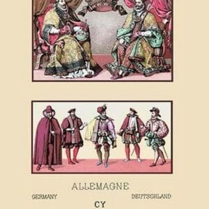 Costumes of Imperial Germany by Auguste Racinet - Art Print