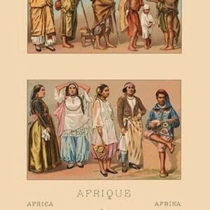 Costumes of Tunisia and Algeria by Auguste Racinet - Art Print