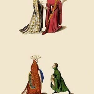 Courtiers of the Time of Richard II by H. Shaw - Art Print