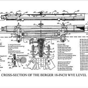 Cross-Section of the Berger 18 Inch Wye Level - Art Print