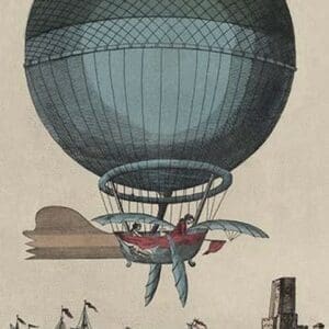 Cross the English Channel in a Balloon #2 - Art Print