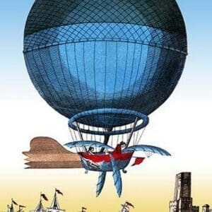 Cross the English Channel in a Balloon - Art Print