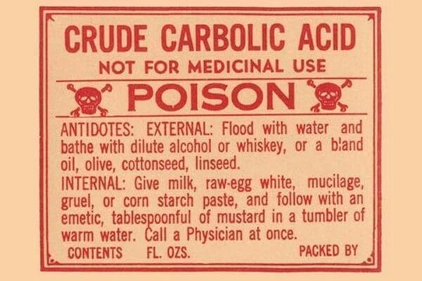 Crude Carbolic Acid - Not For Medicinal Use - Poison - Art Print