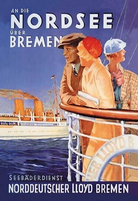 Cruise to the North Sea via Bremen by Fritz Kuck - Art Print