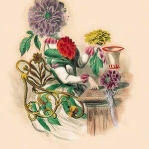 Dahlia by J.J. Grandville - Art Print