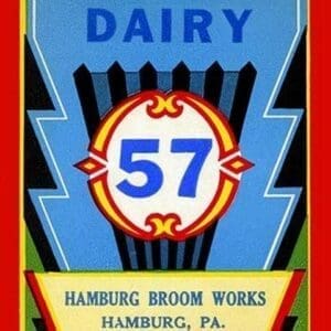 Dairy 57 Broom Label - Art Print