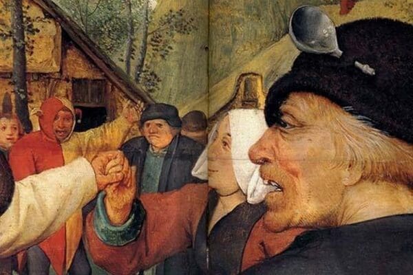 Dance of the Peasants - Detail - by Pieter the Elder Brueghel #2 - Art Print