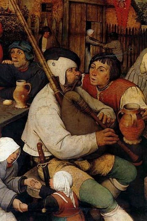 Dance of the Peasants - Detail - by Pieter the Elder Brueghel #5 - Art Print