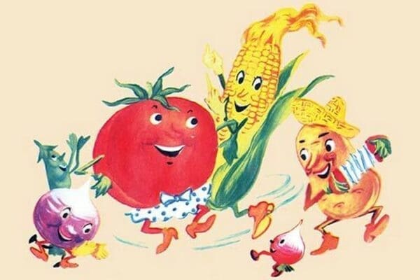 Dancing Happy Vegetables - Art Print