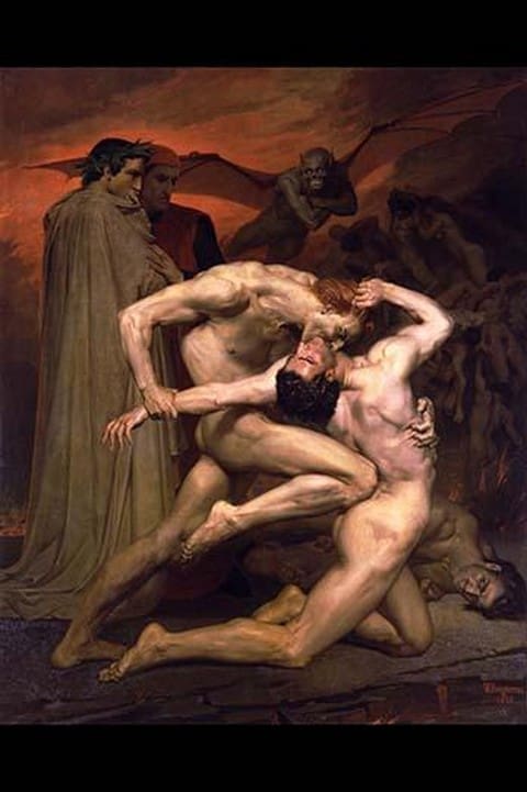 Dante & Virgil in Hell by William Bouguereau - Art Print