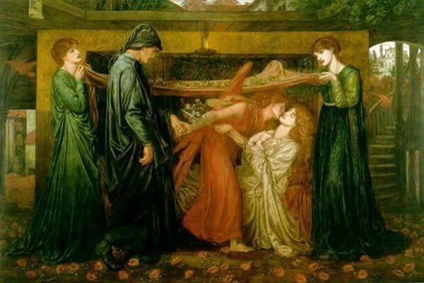 Dante's Dream at the Time of the Death of Beatrice by Dante Gabriel Rossetti - Art Print