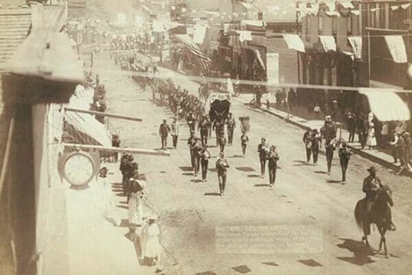 Deadwood Parade with Marching band by John C.H. Grabill - Art Print