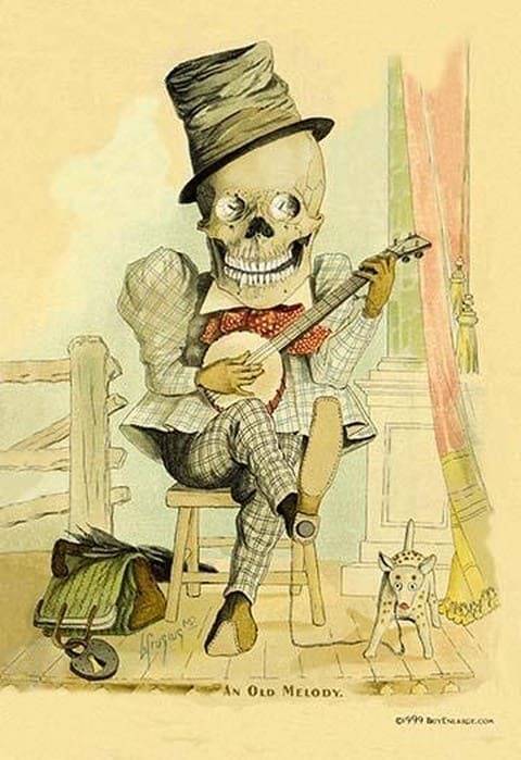 Death Picks a Tune by F. Frusius M.D. - Art Print