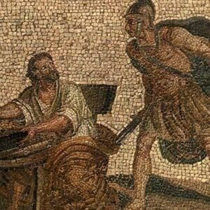 Death of Archimedes Mosaic - Art Print