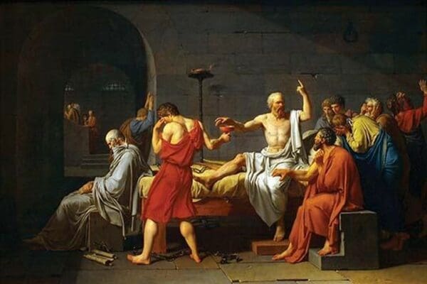 Death of Socrates by Jacques-Louis David - Art Print