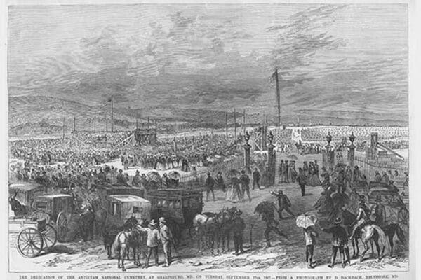 Dedication of the Antietam National Cemetery by Frank Leslie - Art Print