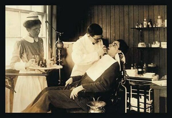 Dental Work by Lewis Wickes Hine - Art Print