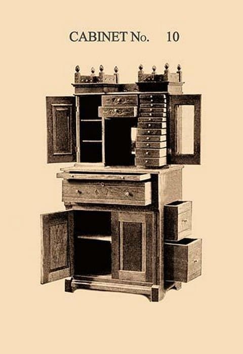 Dentist's Cabinet 0 by H. D. Justi & Son - Art Print