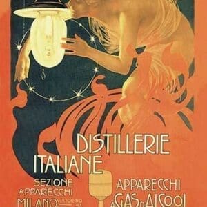 Distillerie Italiane (Italian Distillery) by Leopoldo Metlicovitz - Art Print