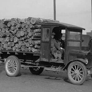 District of Columbia Paper Company is getting a Delivery of Logs from which to manufacture Paper - Art Print