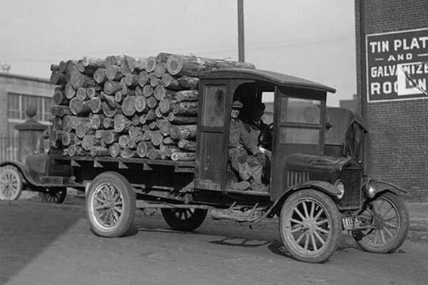 District of Columbia Paper Company is getting a Delivery of Logs from which to manufacture Paper - Art Print