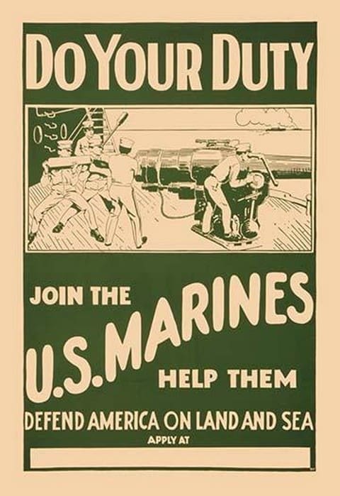 Do your Duty. Join the U.S. Marines - Art Print