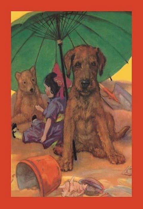 Dog on a Beach by Diana Thorne - Art Print