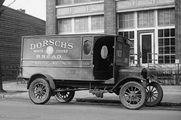 Dorsch's White Cross Bread Delivery Truck - Art Print