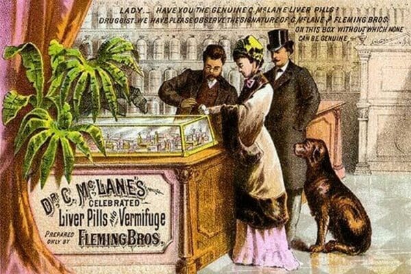 Dr. C McLane's Celebrated Liver Pills and Vermifuge - Art Print