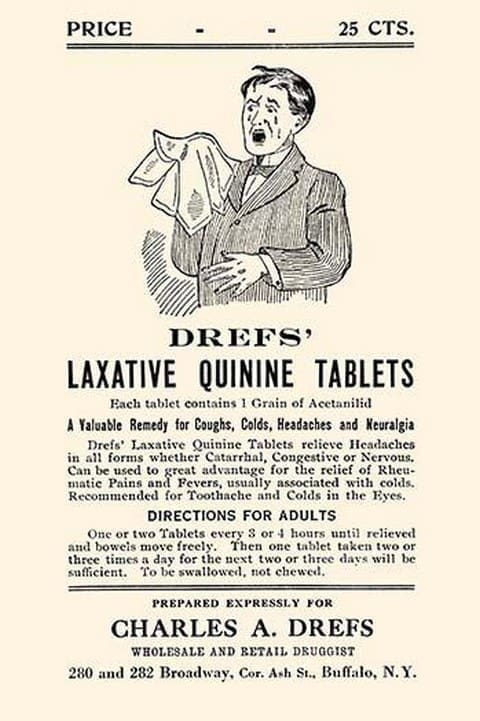 Dref's Lazative Quinine Tablets - Art Print