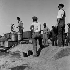 Drinking Water for Migrants by Dorothea Lange - Art Print