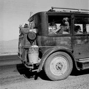 Drought Refugees Migrate by car by Dorothea Lange - Art Print