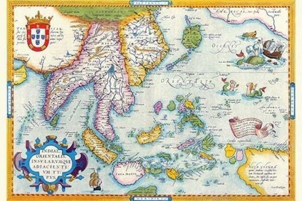 East Indies by Ortelius by Abraham Ortelius - Art Print