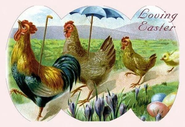 Easter Hens - Art Print