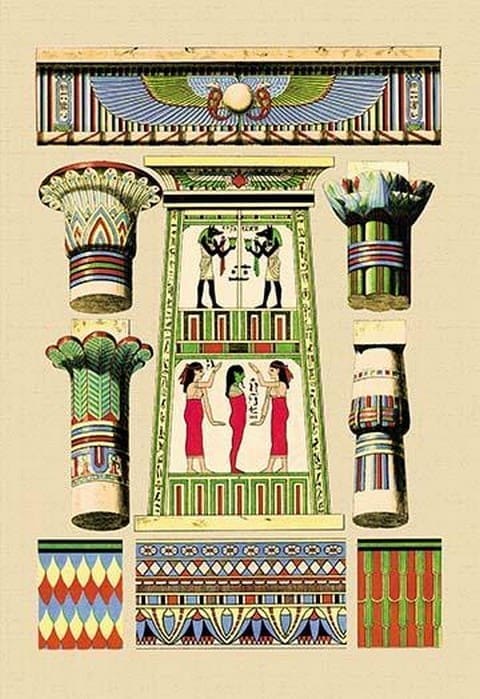 Egyptian Ornamental Architecture by John Gardner Wilkinson - Art Print